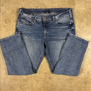 Silver Jeans Women's Light Blue Denim Capris W34 L23.5